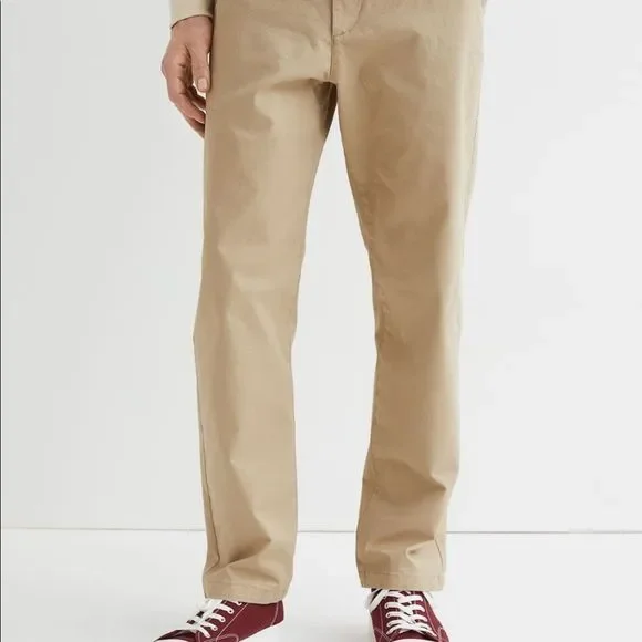 H&M Cotton Chino Khaki size 32x30 NEW - Picture 4 of 9